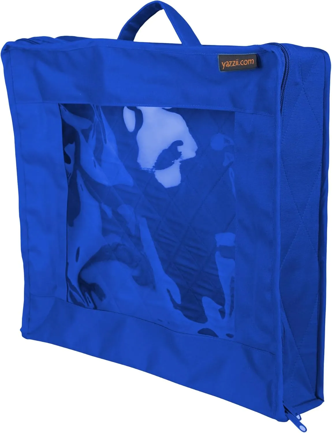 Yazzii Quilt Block Showcase Bag - Portable Storage Bag Organizer - Multipurpose Storage Organizer for Sewing Projects, Fabric Pieces, Quilt Blocks, & More - Royal Blue