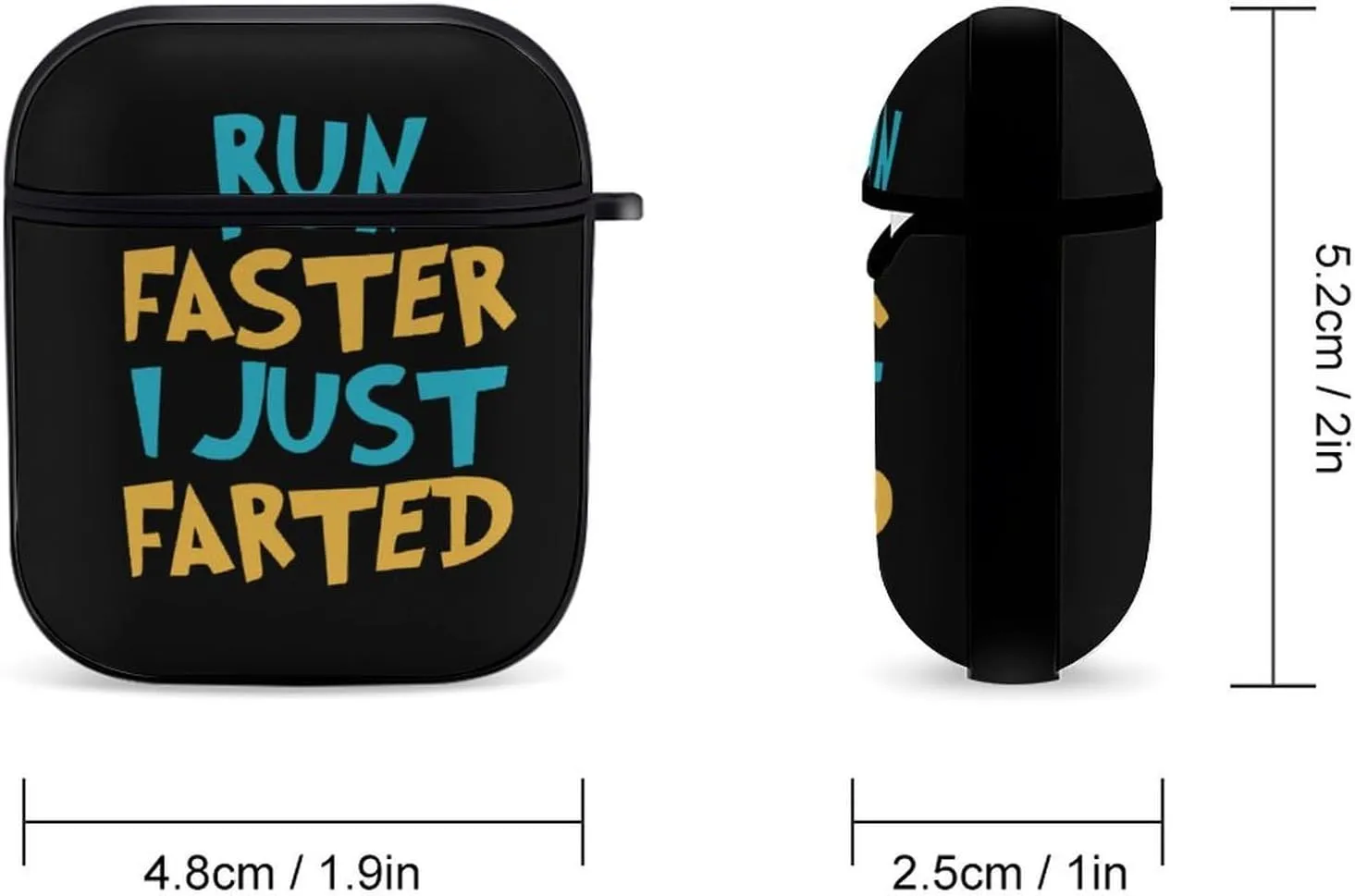 Yepp I Just Farted Portable Compatible with Airpods Case Protective Hard Full Cover with Keychain