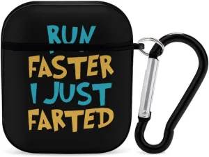 Yepp I Just Farted Portable Compatible with Airpods Case Protective Hard Full Cover with Keychain