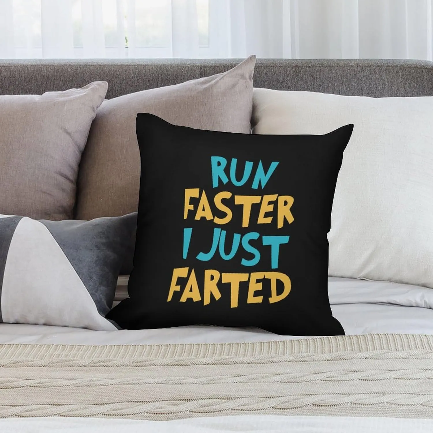 Yepp I Just Farted Soft Sofa Throw Pillow Covers Square Couch Pillow Cases for Living Room Car