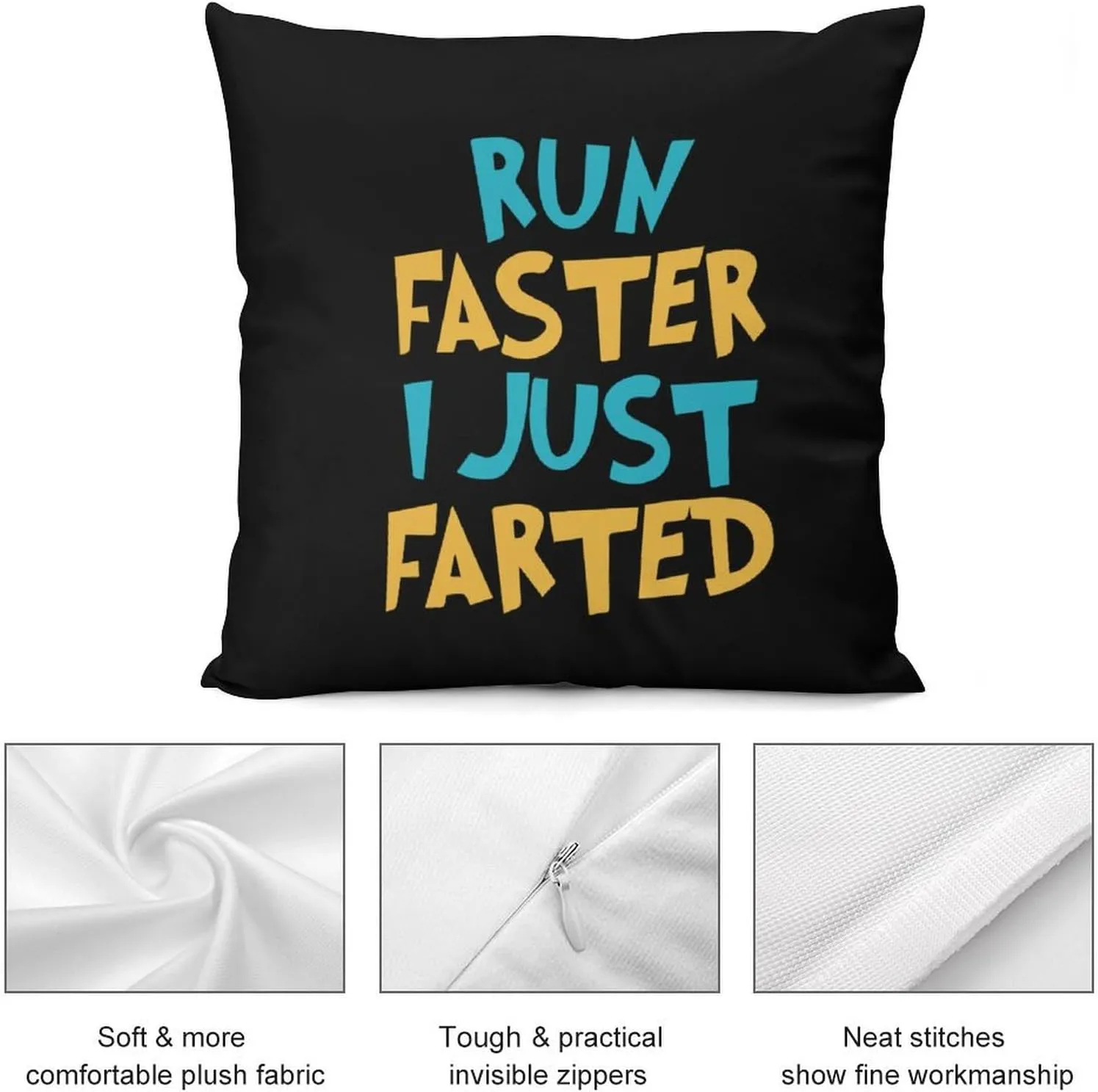 Yepp I Just Farted Soft Sofa Throw Pillow Covers Square Couch Pillow Cases for Living Room Car