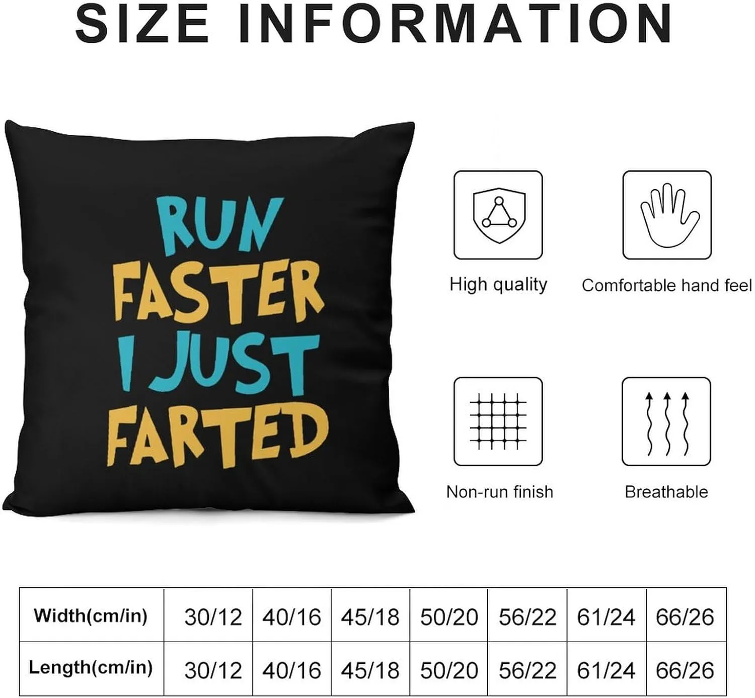 Yepp I Just Farted Soft Sofa Throw Pillow Covers Square Couch Pillow Cases for Living Room Car