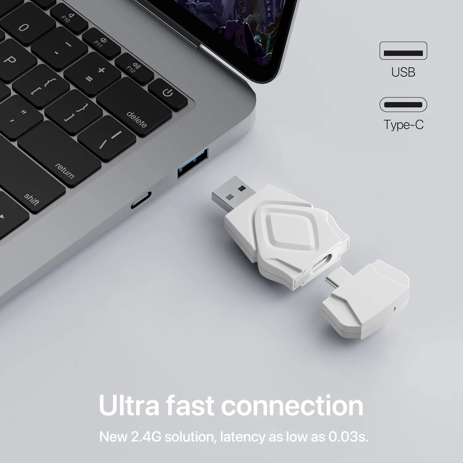 YOWU Cat Ear Headphones 4GS - RGB Gaming Headset with Mic & 2.4G USB/Type C Dongle for PC/PS4/PS5/XBOX/Switch, Wired/Wireless Bluetooth Headphones(White)