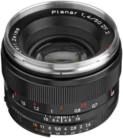 ZEISS Classic Planar ZF.2 T* 50mm f/1.4 Standard Camera Lens for Nikon F-Mount SLR DSLR Cameras, Black
