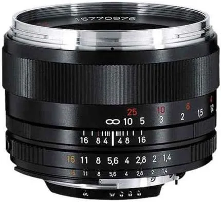 ZEISS Classic Planar ZF.2 T* 50mm f/1.4 Standard Camera Lens for Nikon F-Mount SLR DSLR Cameras, Black