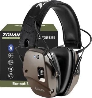 ZOHAN 035 Bluetooth 5.4 Shooting Ear Protection Earmuff, Active Noise Canceling, Hearing Protection with Sound Amplification
