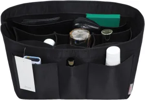 ZTUJO Purse Organizer Insert, Felt Bag Organizer For Handbag Purse Organizer,13 Colors, 6 Size (Large, Silky Black)